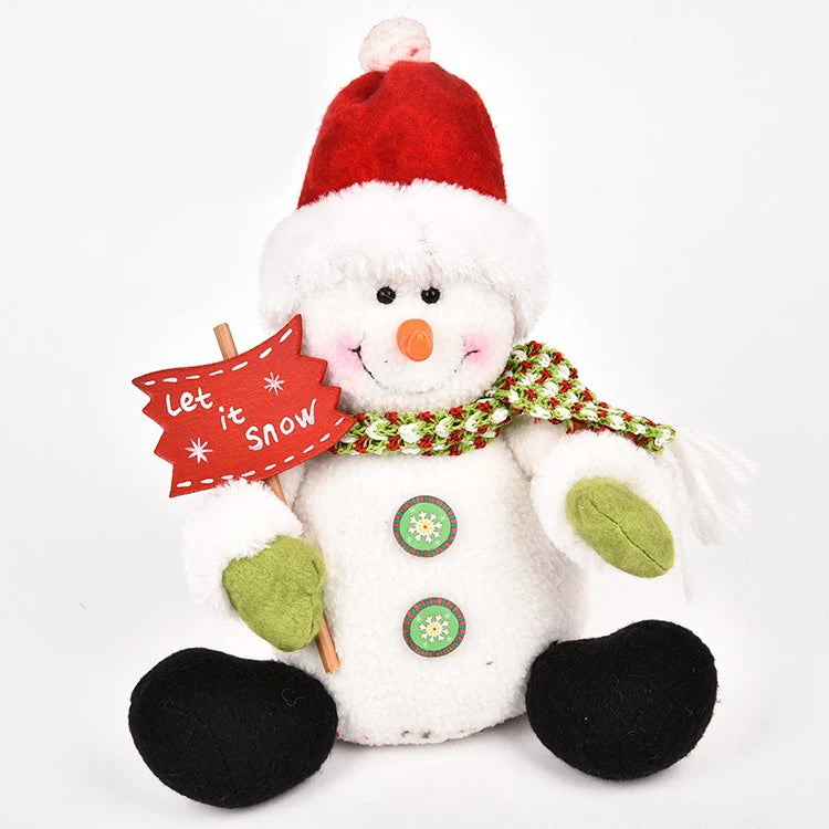 Hot Christmas Decoration Kids Toys Elk Snowman Doll