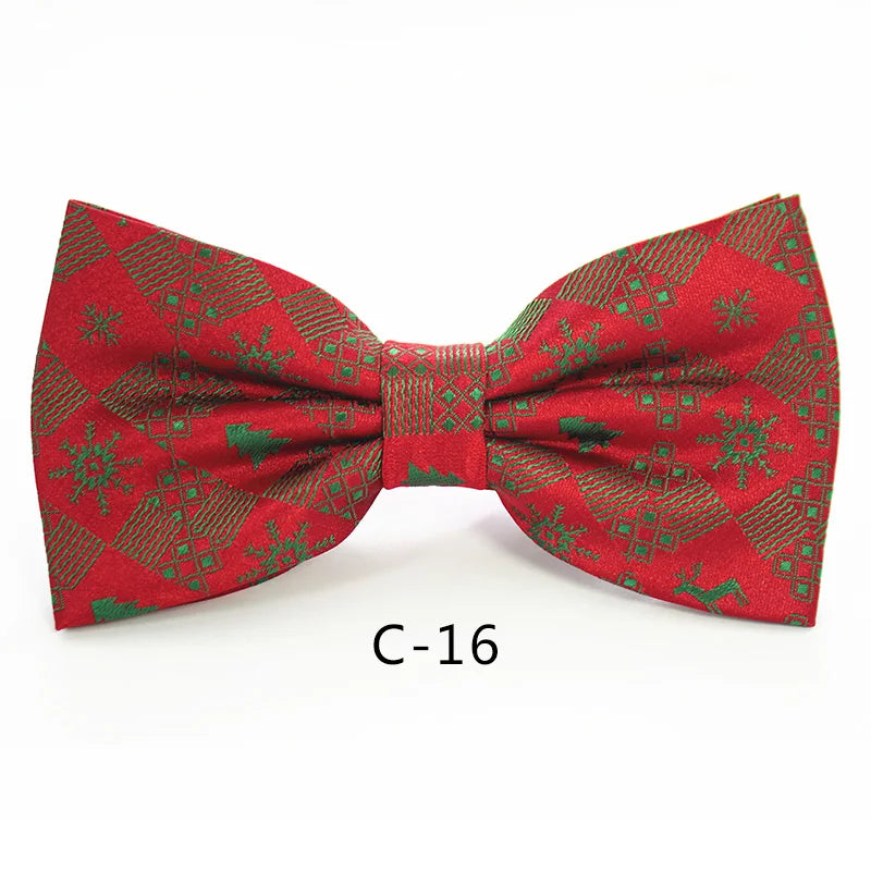 JEMYGINS Christmas Bow Ties for Mens Shirt  Snowflake Christmas Tree Pattern