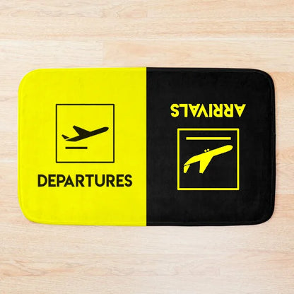 Arrivals Departures the Exit Mat Flannel Rug Non-Slip Welcome Mats