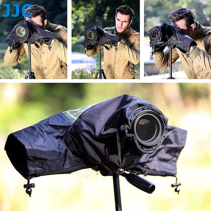 JJC Portable Camera Rain Cover Rain Shade Waterproof Raincoat Raincover DSLR