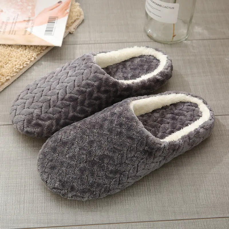 Women Indoor Slippers Warm Plush Lovers Home Slipper Anti Slip Autumn Winter