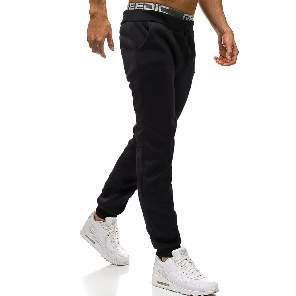 Men's Casual Jogger Sweatpants Basic Fleece Marled Jogger Pant Elastic Waist