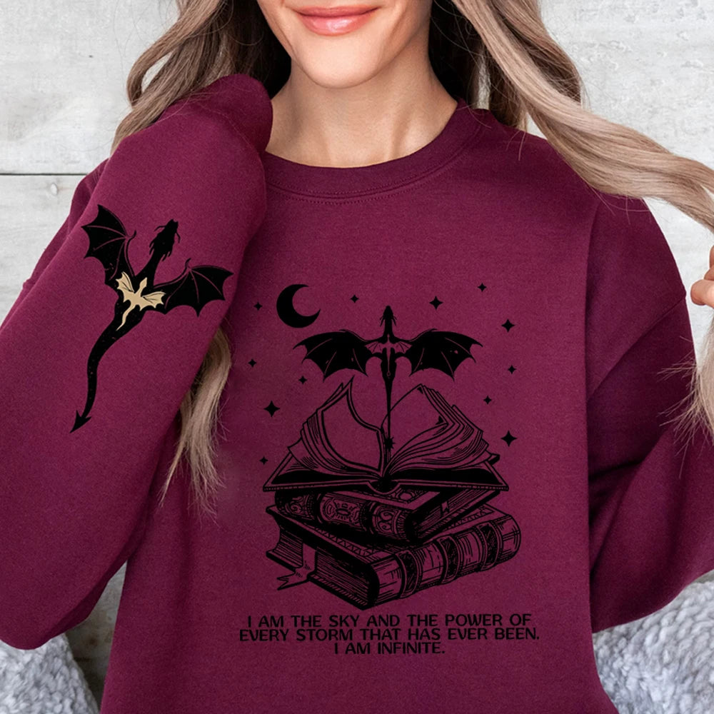 Basgiath War College Double-Side Sweatshirt Fourth Wing Sweater Fly or Die