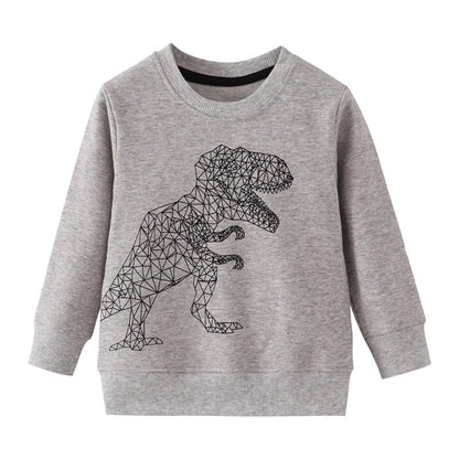 Children Sweatshirts Cotton Dinosaurs Boys Girls Tees Tops New 2019 Autumn