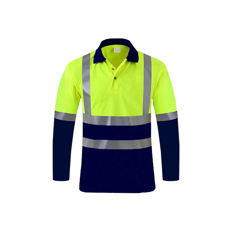 Shirts for Men High Visibility Reflective T-Shirt Long Sleeves Safety Shirt Hi