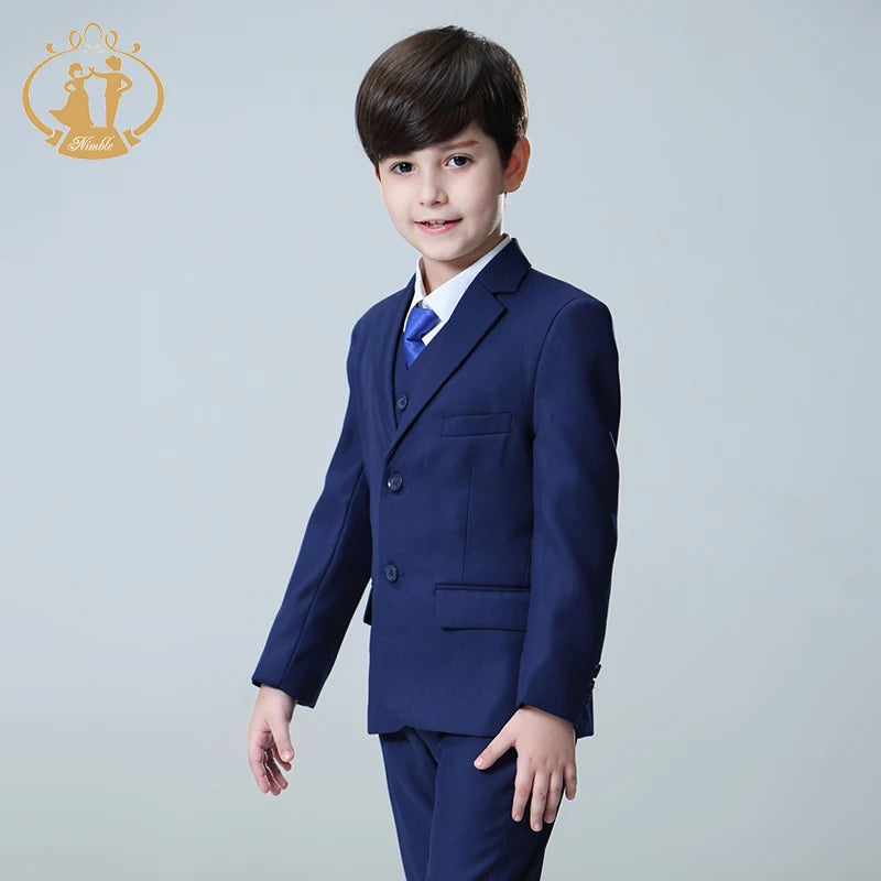 Spring Autumn Formal Boys Suits for Weddings Children Party Host Costume