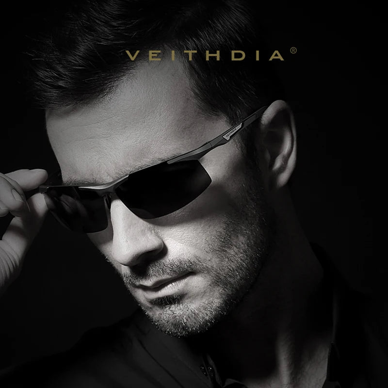 VEITHDIA Aluminum Men's Sunglasses Polarized UV400 Lens Male Mirror Glasses