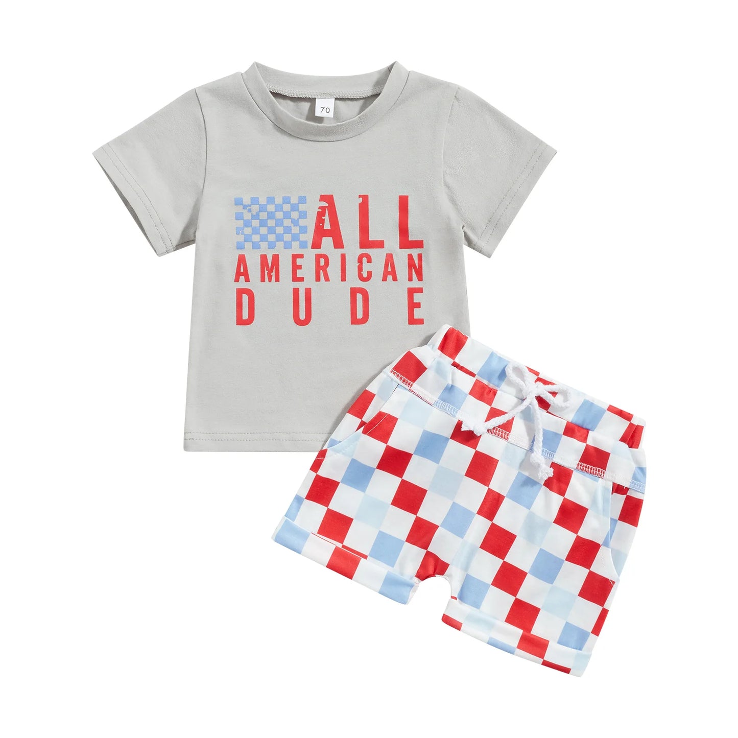 FOCUSNORM 0-3y Independence Day Baby Girls Boys Clothes Sets Letter Print Shorts