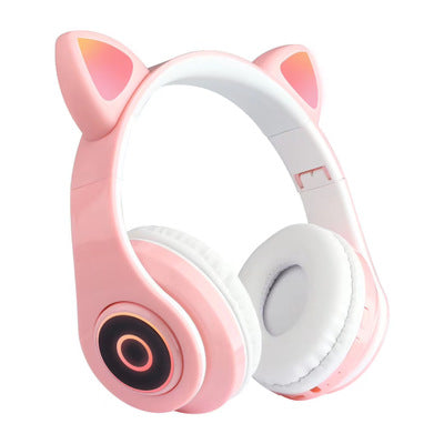 Hot Dropshipping Cat Headphones B39 LED Light BT 5.0