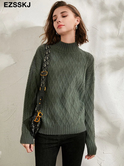 Winter Oversize Thick Sweater Pullovers long sleeves