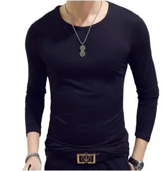 Men T Shirt Long Sleeve Cotton Spring Autumn Thermal Undershirt Mens T Shirts