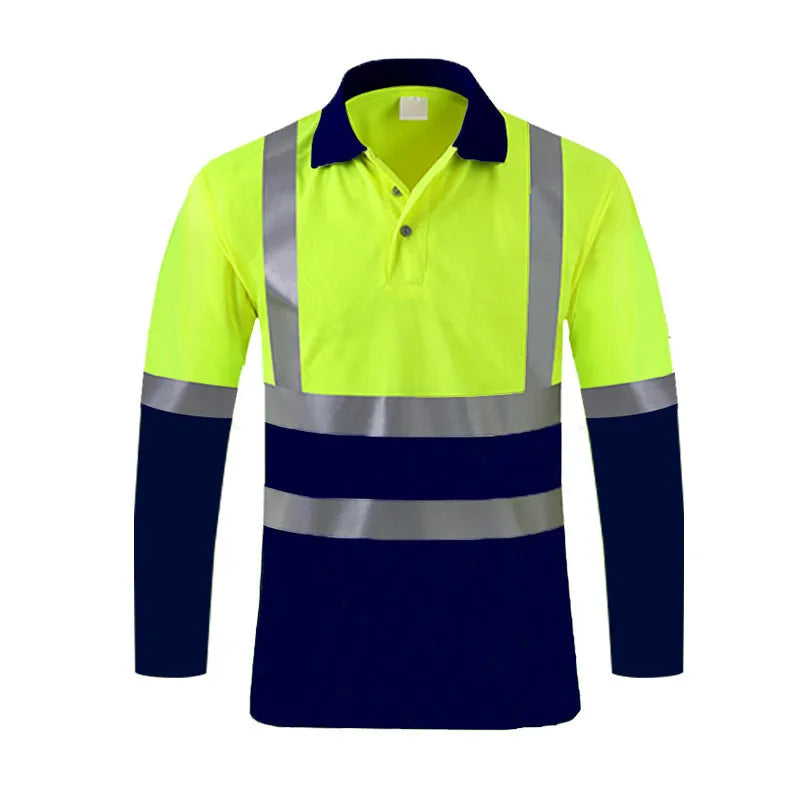 Shirts for Men High Visibility Reflective T-Shirt Long Sleeves Safety Shirt Hi