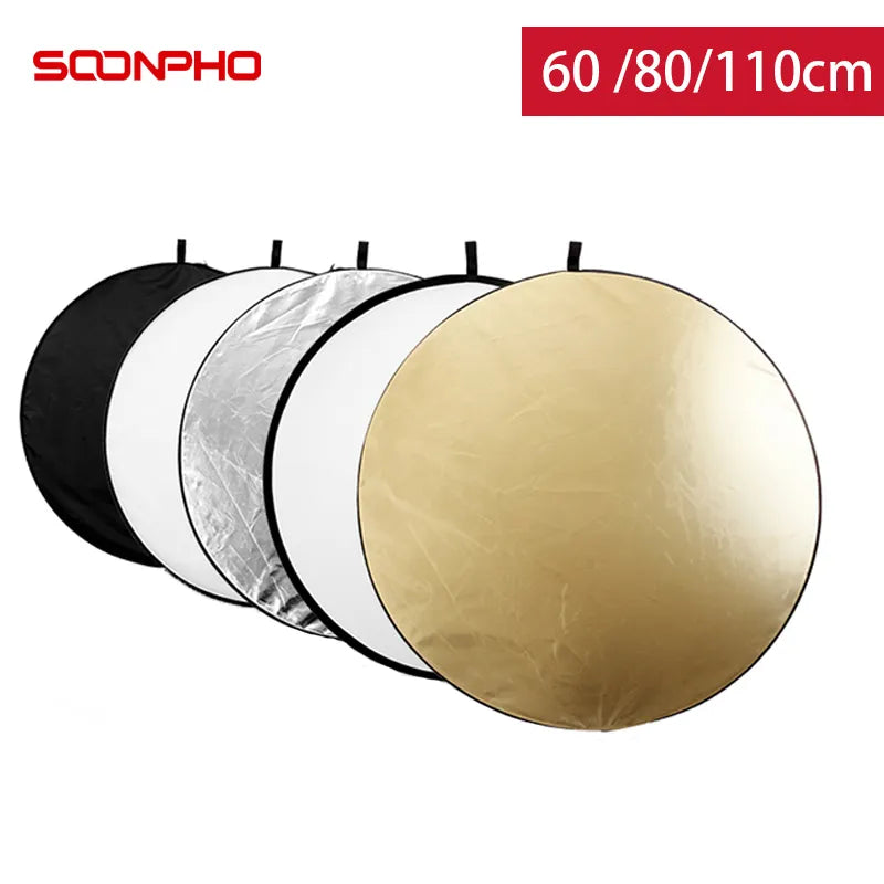 SUPON 60CM 80CM 110CM 5 in 1 Reflector Photography for Flash