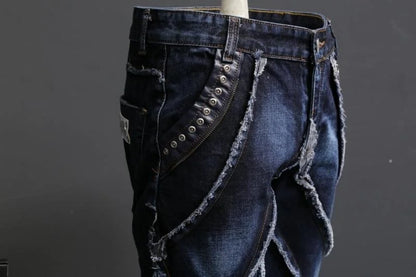 2019 Autumn Jeans Male Personality Self-Cultivation Directly Canister Long