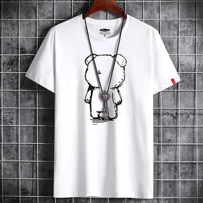 T Shirt for Men 2022 Newest Clothing Fitness White O Neck Anime Man T-Shirt