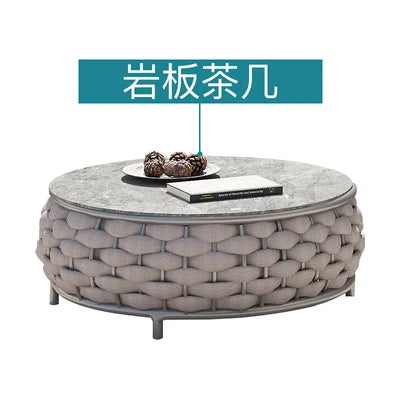 Rattan Chair Sofa Outdoor Terrace Sofa Tea Table Combination Living Room