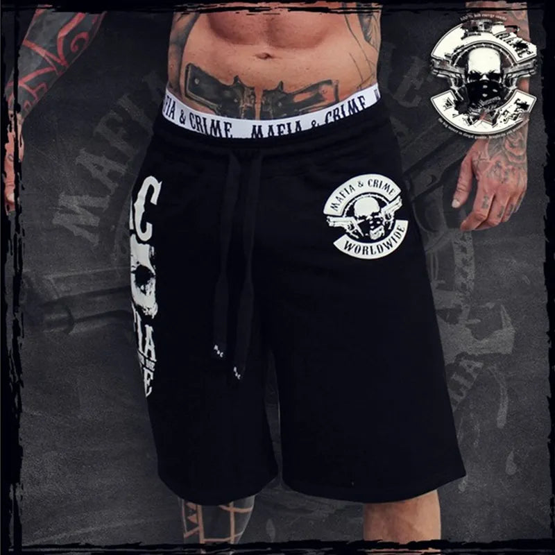 Mens Brand Men's Slim Fit Short Trousers Fitness Bodybuilding Jogger Men Shorts