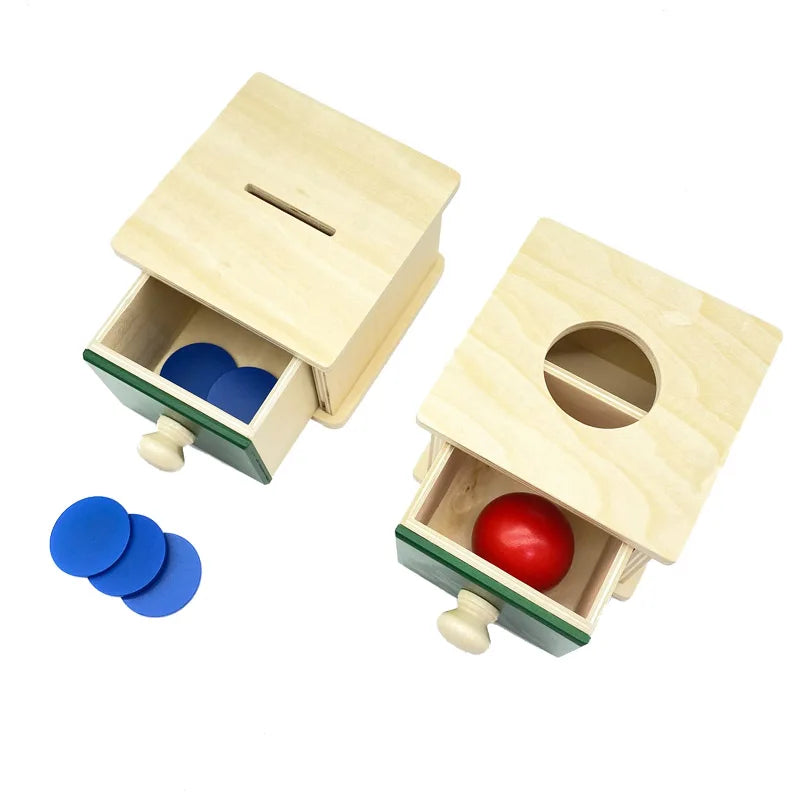 Treeyear Montessori Sensory Toys Object Permanence Box With