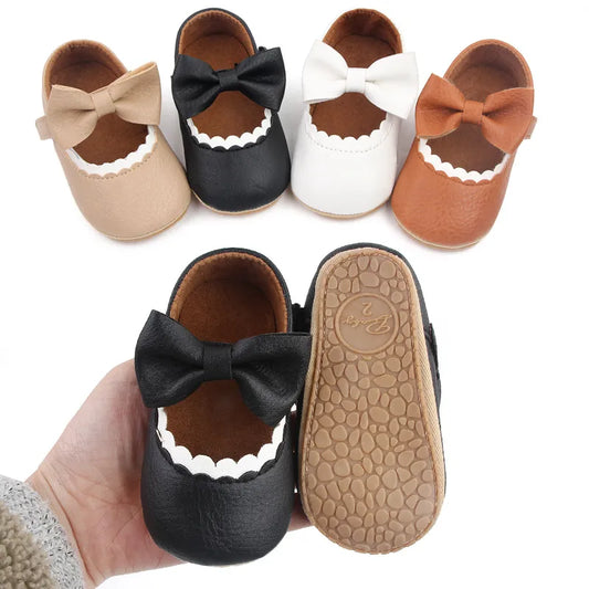 Big Bow Princess Shoes for Newborn Babies Non-Slip Baby