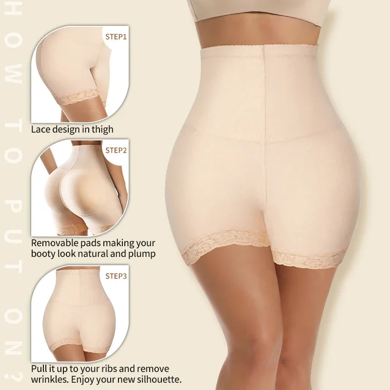 Women Padded Seamless Butt Hip Enhancer Shaper Buttocks Push-Up Body Shapewear