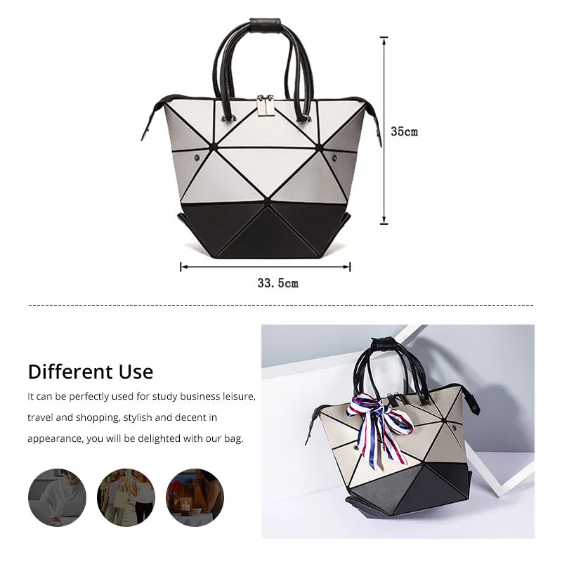 Women Handbags Luxury Shoulder Top-Handle Women's Geometric Bags