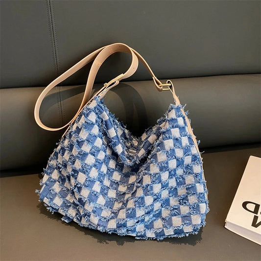 Soft Fabric Trend Big Shoulder Crossbody Bags for Women Hobo  Luxury Brand