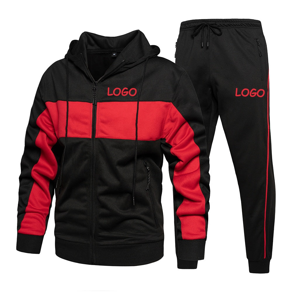 Wholesale Custom Logo Hoodie 2 Pcs Suits Fitness Tracksuit Casual Sportswear