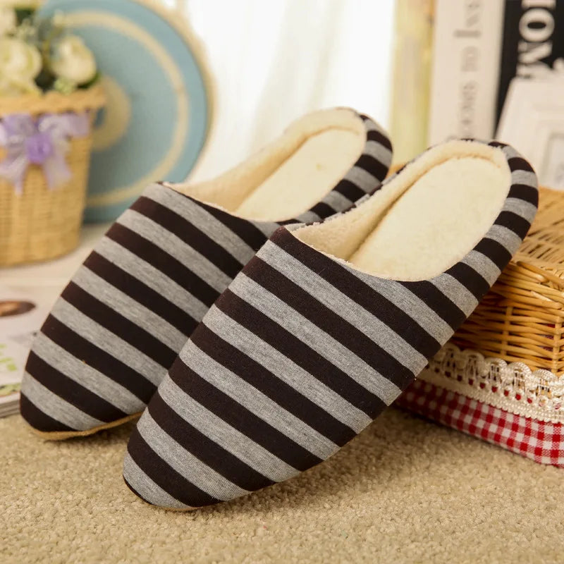 Women Indoor Slippers Short Plush Spring Autumn Flat Shoes Woman Home Bedroom