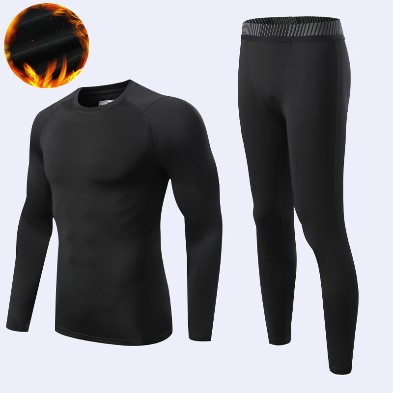 Tight Sport Sets Men Thermal Underwear Soccer Jersey