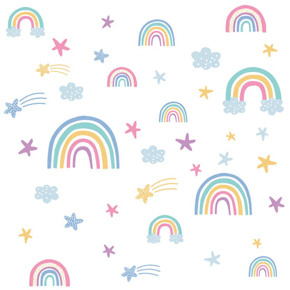 Luminous Rainbow Wall Sticker for Kids Rooms Glow in the Dark Stickers