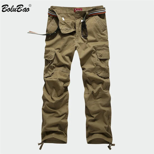 BOLUBAO New Men Cargo Pants Men Multi Pockets Pants