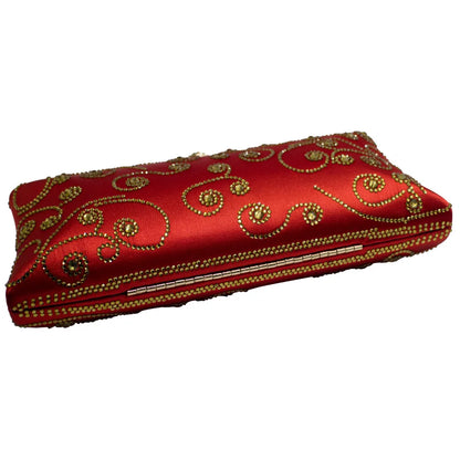 Italian Red Clutch Wallet Purse Evening Clutch Bags for Womens Party