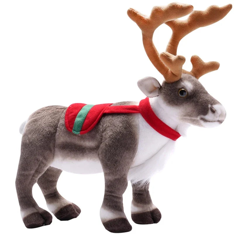 Real-Life Reindeer Plush Toy Christmas Deer Plush Doll Simulation Elk Soft Toys