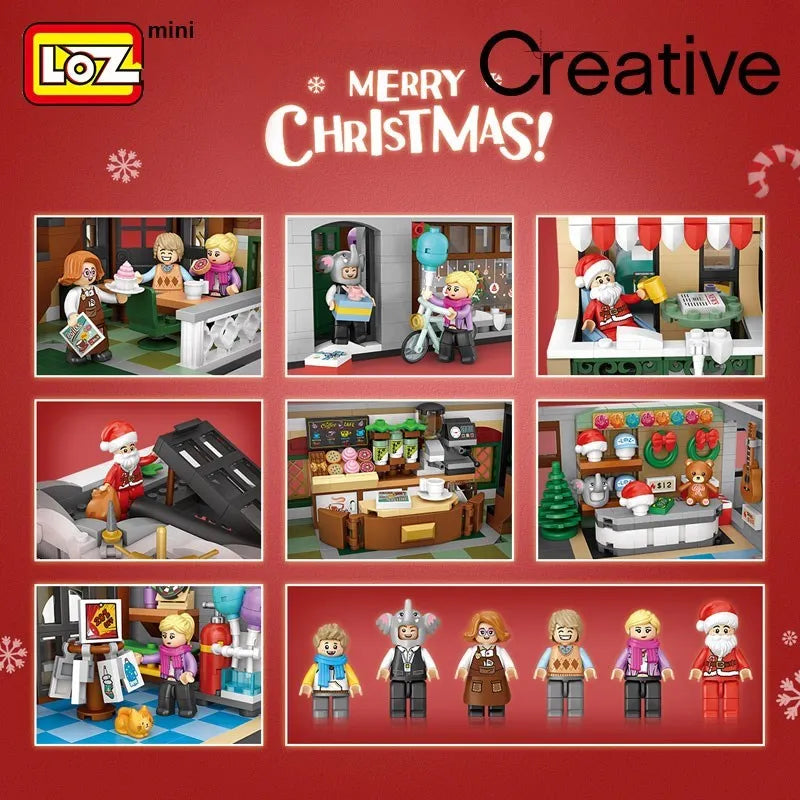 LOZ Christmas Cafe Building Blocks Assembled Toys Puzzle Boys and Girls Gifts