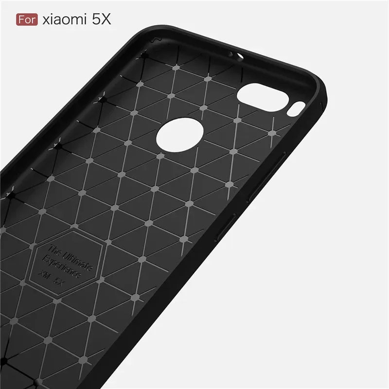 Carbon Fiber Case for Xiaomi Mi A1 5X Luxury Slim Silicone Soft Phone Cover