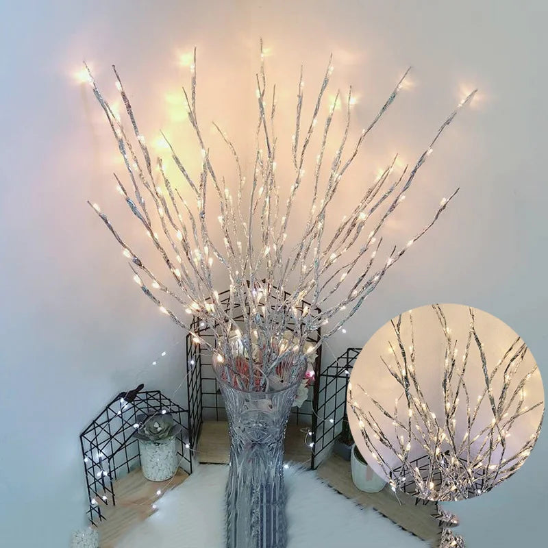 20 Light Tree Branch Light String New Year Decorations for Home New Year