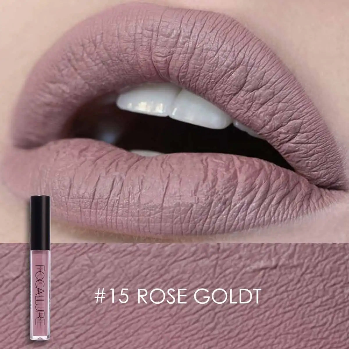 FOCALLURE Waterproof Matte Liquid Lipstick Long-Lasting Lip Tint Nude Lipgloss