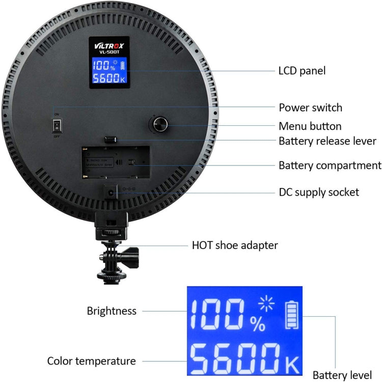 Camera Accessories VL-500T Intelligent Digital Display