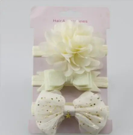 On Sale 3pcs New Baby Girl Boy Elastic Flower Headband Children