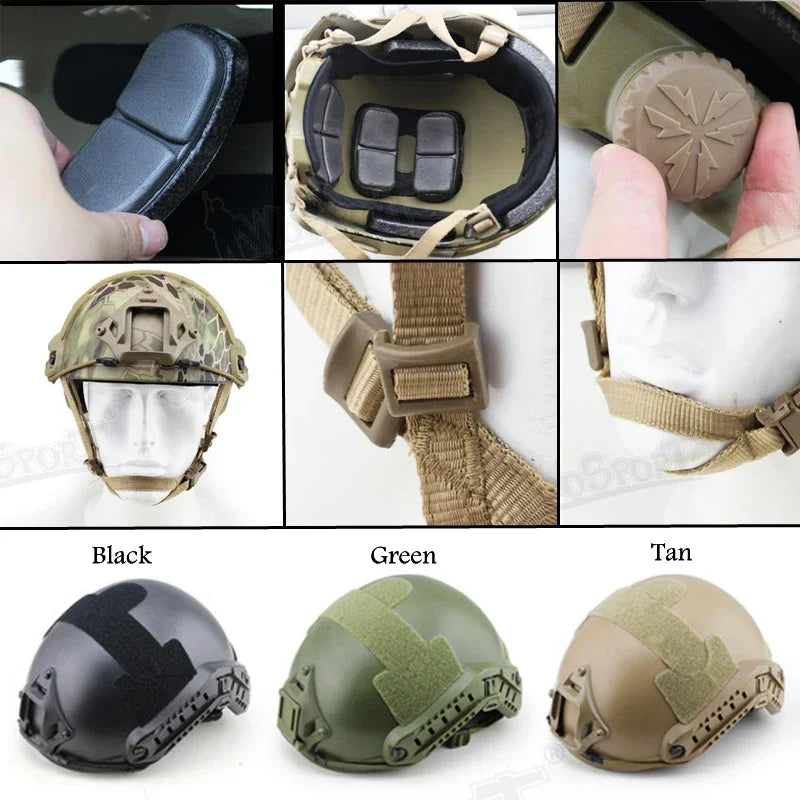 New FAST Helmet Airsoft MH Camouflage Tactical Helmets ABS Sport Helmet