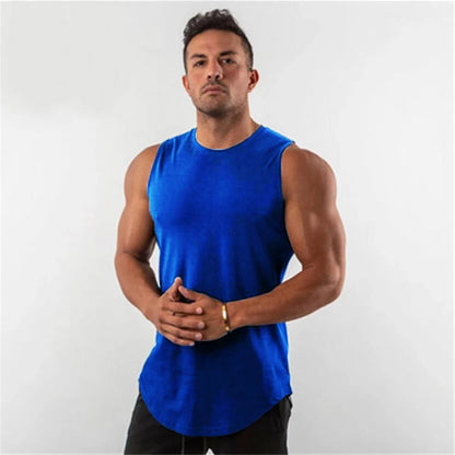 New Summer Plain Mens Running Vest Men Gym Clothing Bodybuilding Fitness Tank