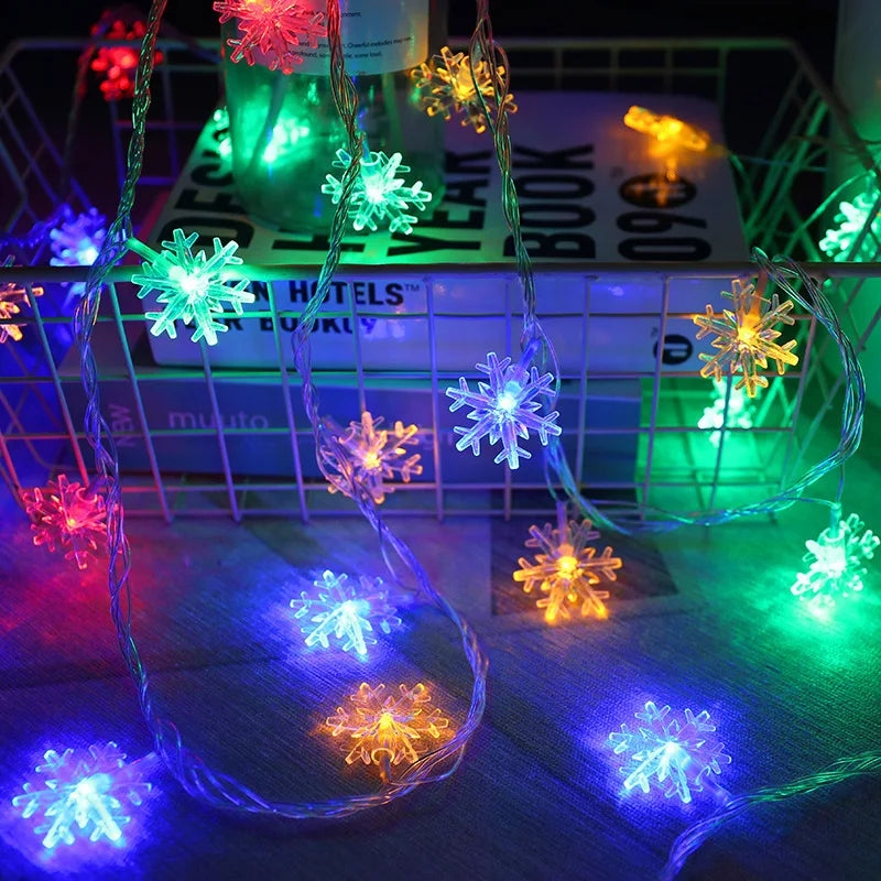 1.5M Pine Cones Snowflake LED String Lights Fairy Led Garland New Year