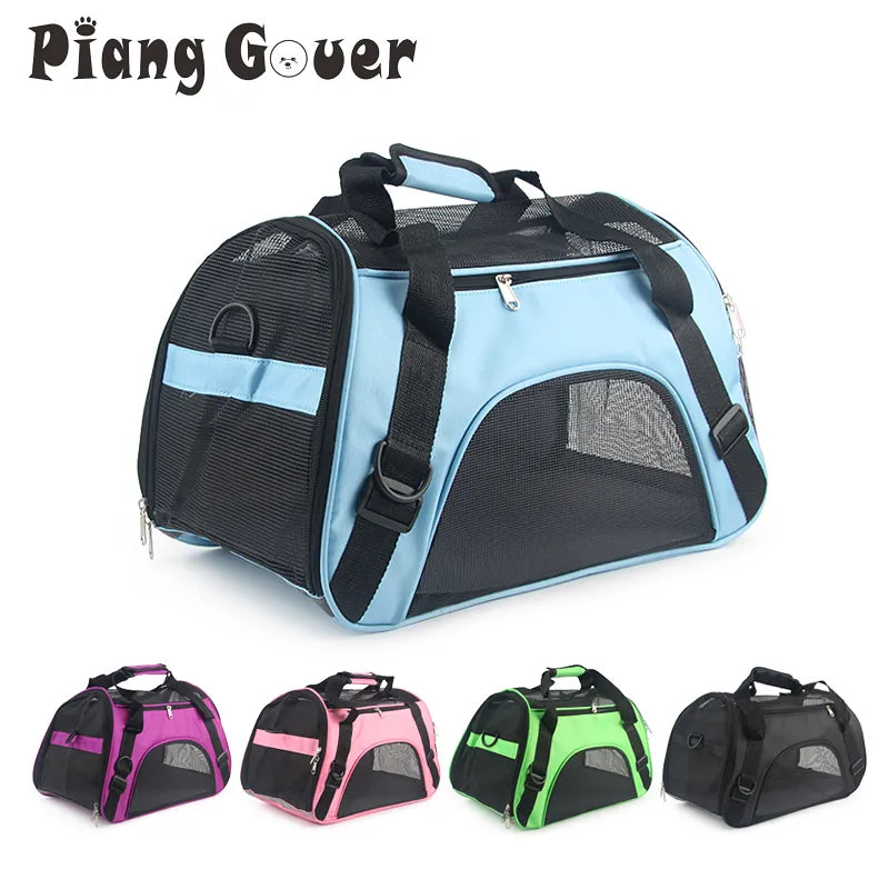 Soft-Sided Carrying Portable Pet Bag Pink Dog Carrier Bags Blue Cat Travel