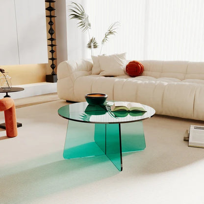 Living Room Acrylic Tea Coffee Tables Round Sofa Side