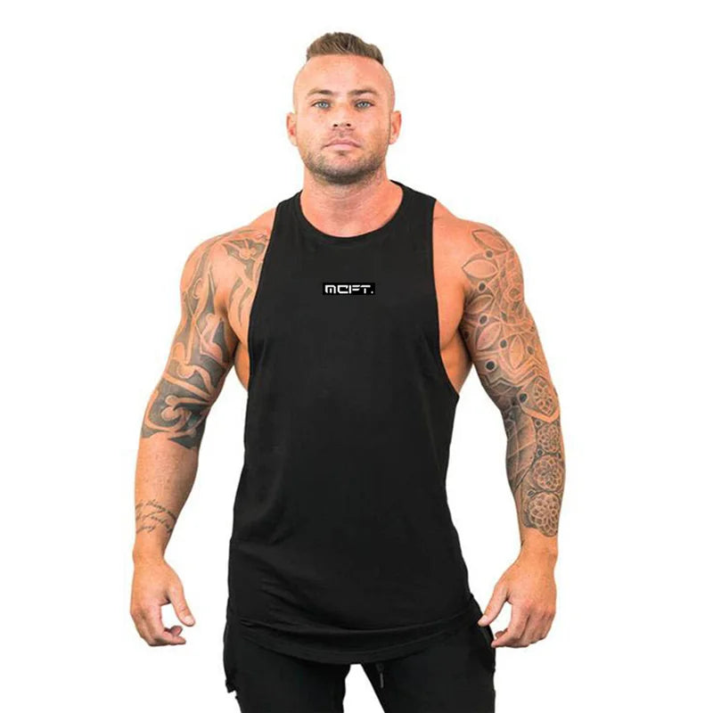 Gym Warriors Fashion Cotton Sleeveless Shirts Tank Top Men Fitness Shirt Mens