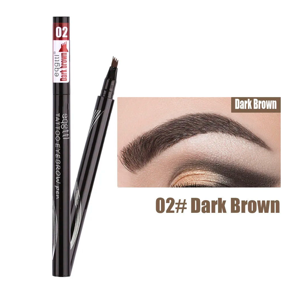 Eyebrow Pencil With 4 Claws Wild Eye Brows Waterproof Brow Tint Pen Long