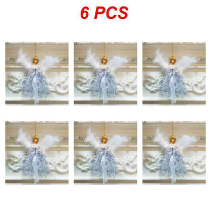 1/3/6pcs Christmas Angel Pendant Hanging Angels Christmas Tree Ornaments