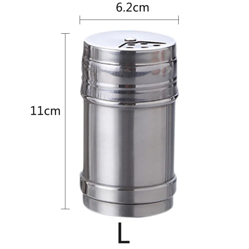 Salt Sugar Bottle Rotating Cover Multi-Purpose Stainless Steel 1Pcs Gadgets