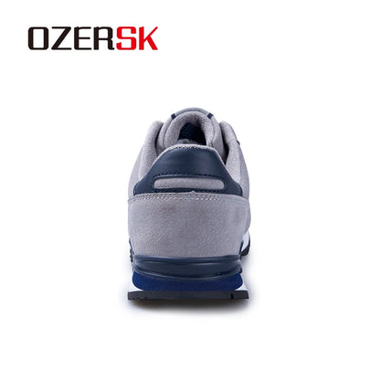 OZERSK Cow Suede Men Sneakers Fashion Summer Outdoor Shoes Men Casual Men'S