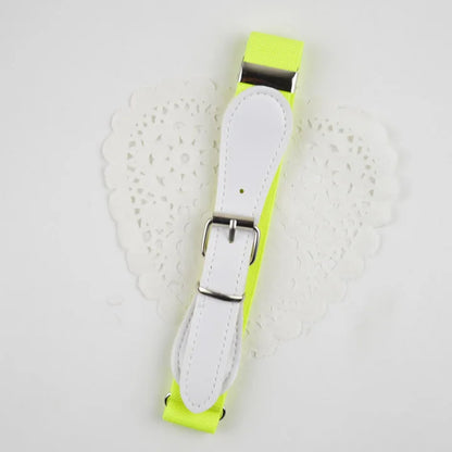 Fashion Children Candy Belt Girls/Boys Elastic Waist Belt Kids Pu Leather High